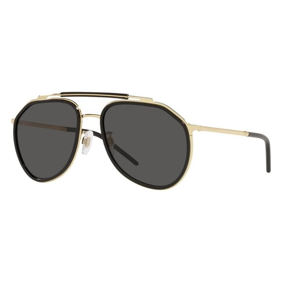 New Dolce & Gabbana Black Aviator DG2277 02/87 Sunglasses Women - Picture 1 of 4
